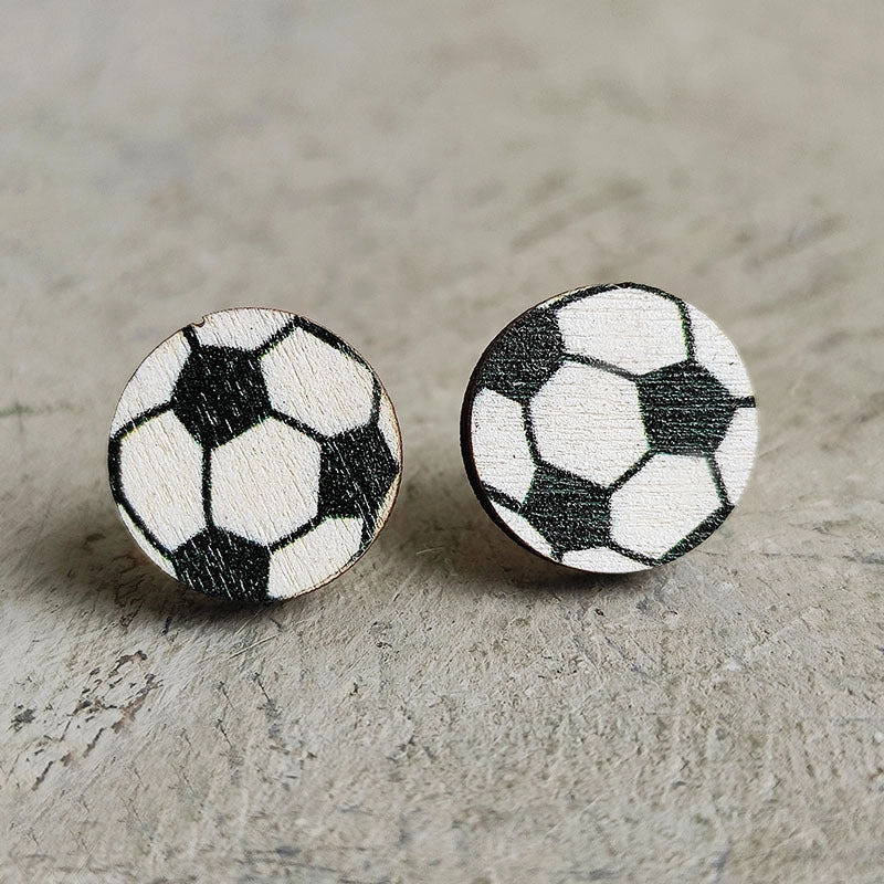 Wholesale 2 Pairs/Pack Event Sports Wood Earrings