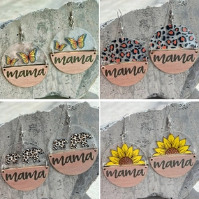 Wholesale 2 Pairs/Pack Mother's Day Acrylic Earrings