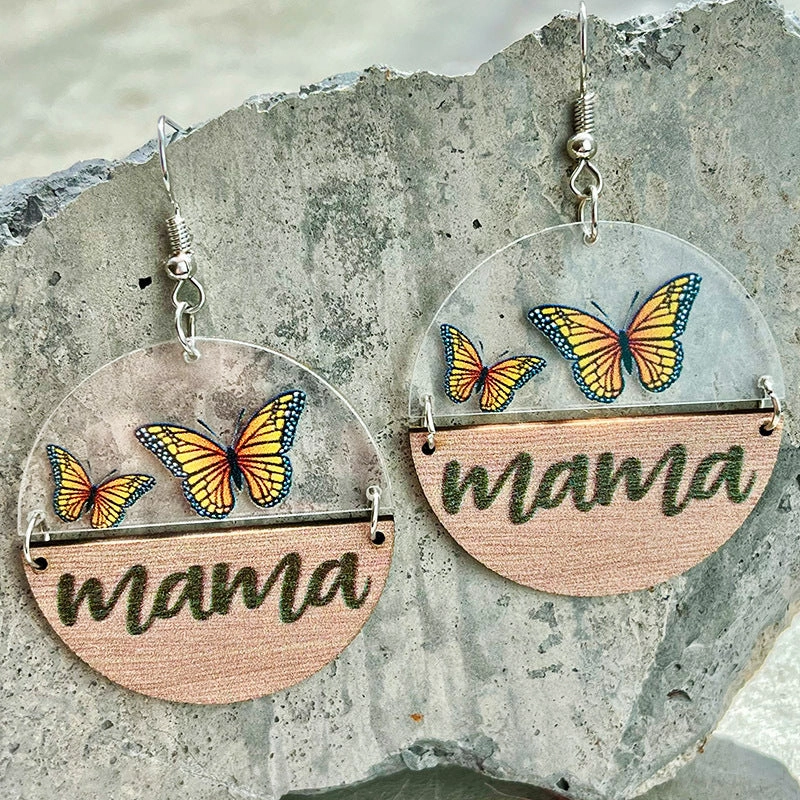 Wholesale 2 Pairs/Pack Mother's Day Acrylic Earrings