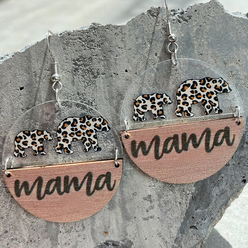 Wholesale 2 Pairs/Pack Mother's Day Acrylic Earrings