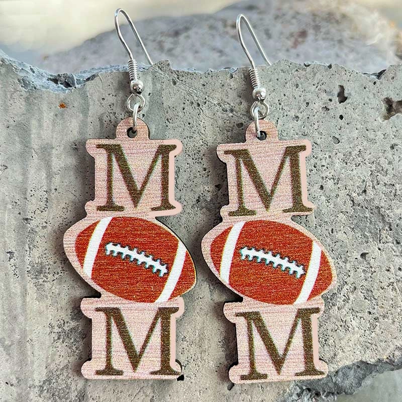 Wholesale 2 Pairs/Pack Mother's Day Ball Game Earrings