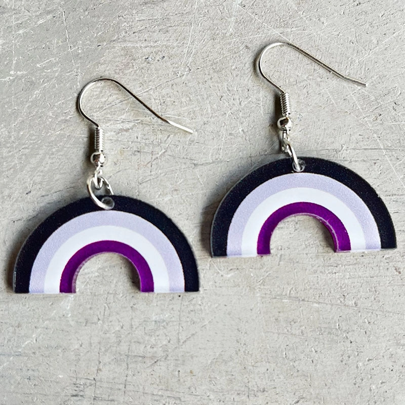 Wholesale 2 Pairs/Pack Rainbow Geometric Simple Multicolor Acrylic Earrings