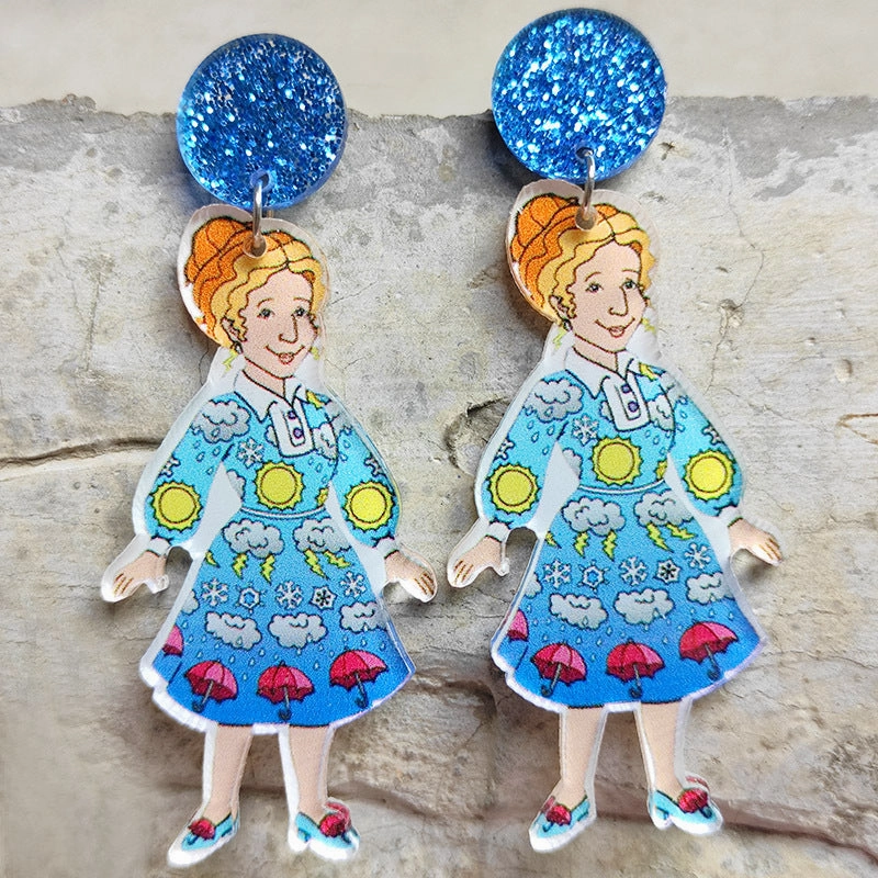Wholesale 2 Pairs/Pack Teacher's Day Acrylic Earrings