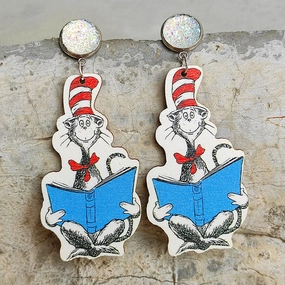 Wholesale 2 pairs/pack Teacher's Day Wooden Earrings