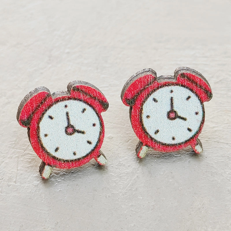 Wholesale 2 Pairs/Pack Teacher's Day Wooden Earrings