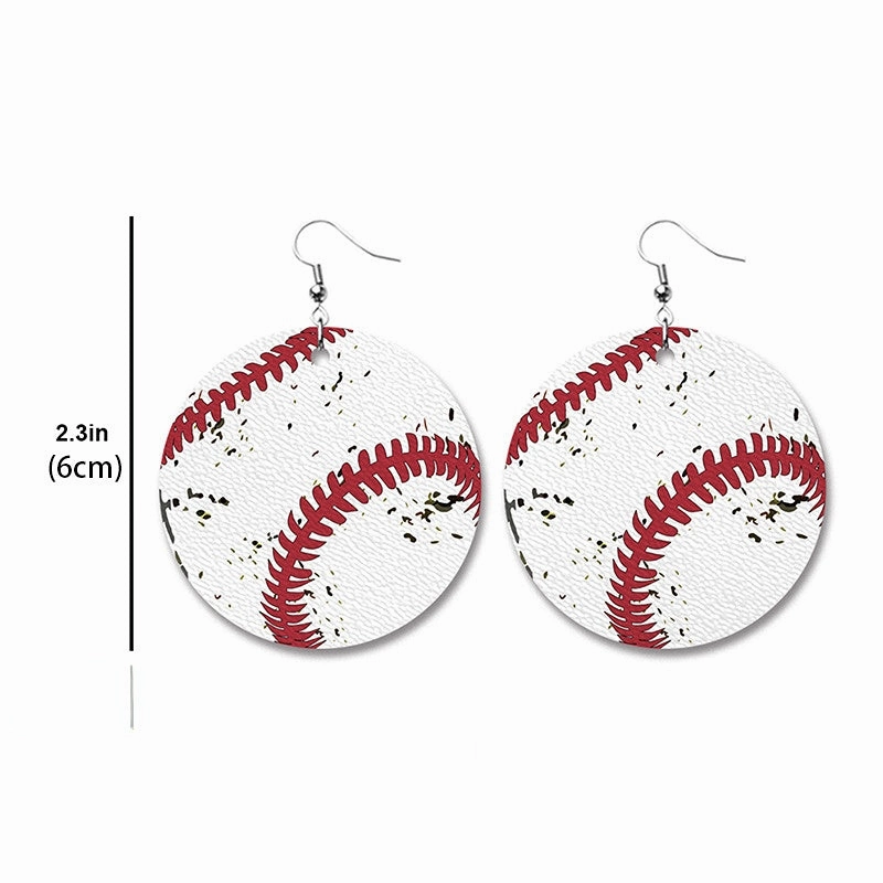 Wholesale 2 Pairs/Pack Vintage Balls Distressed Leather Earrings