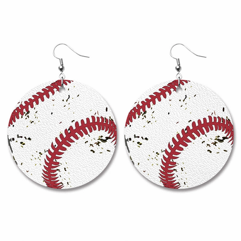 Wholesale 2 Pairs/Pack Vintage Balls Distressed Leather Earrings