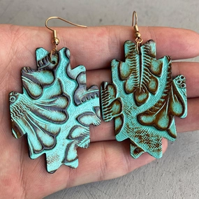 Wholesale 2 pairs/pack Western Style Aztec Leather Earrings