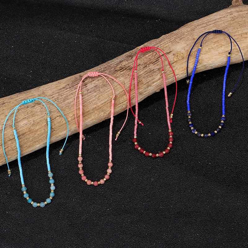 Wholesale 2MM Rice Beads Handwoven Beaded Bracelet