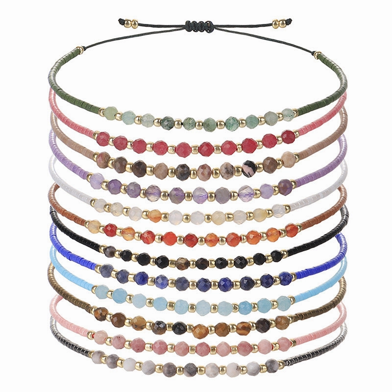 Wholesale 2MM Rice Beads Handwoven Beaded Bracelet