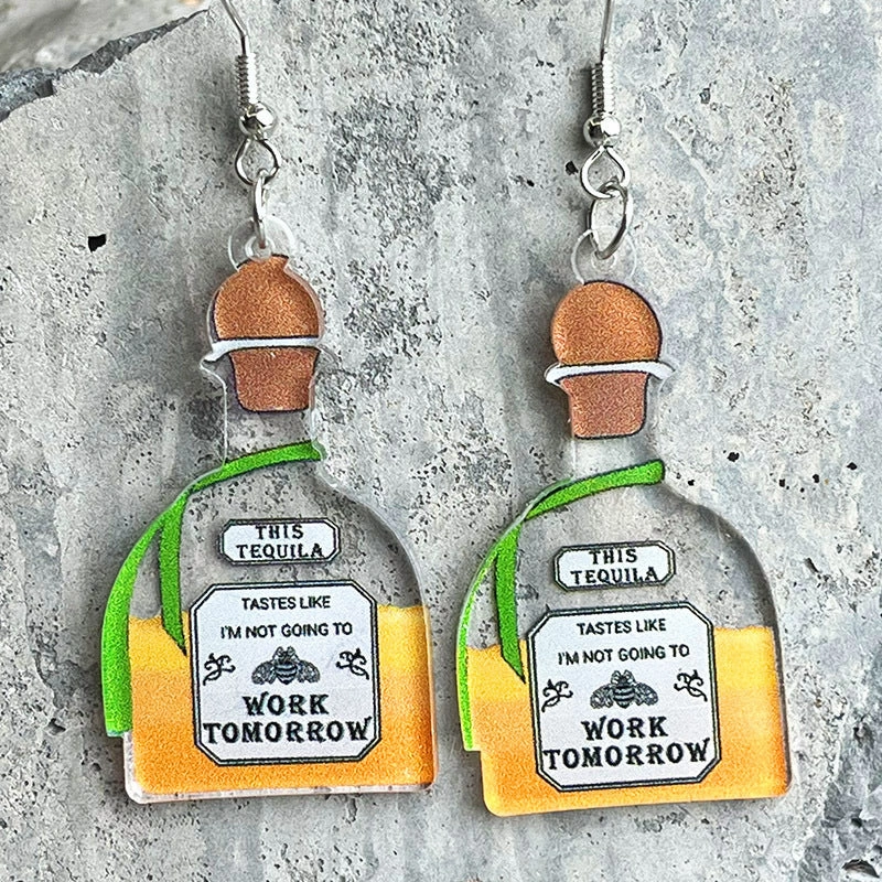 Wholesale 2pair/pack Beer Red Wine Wedding Party Earrings