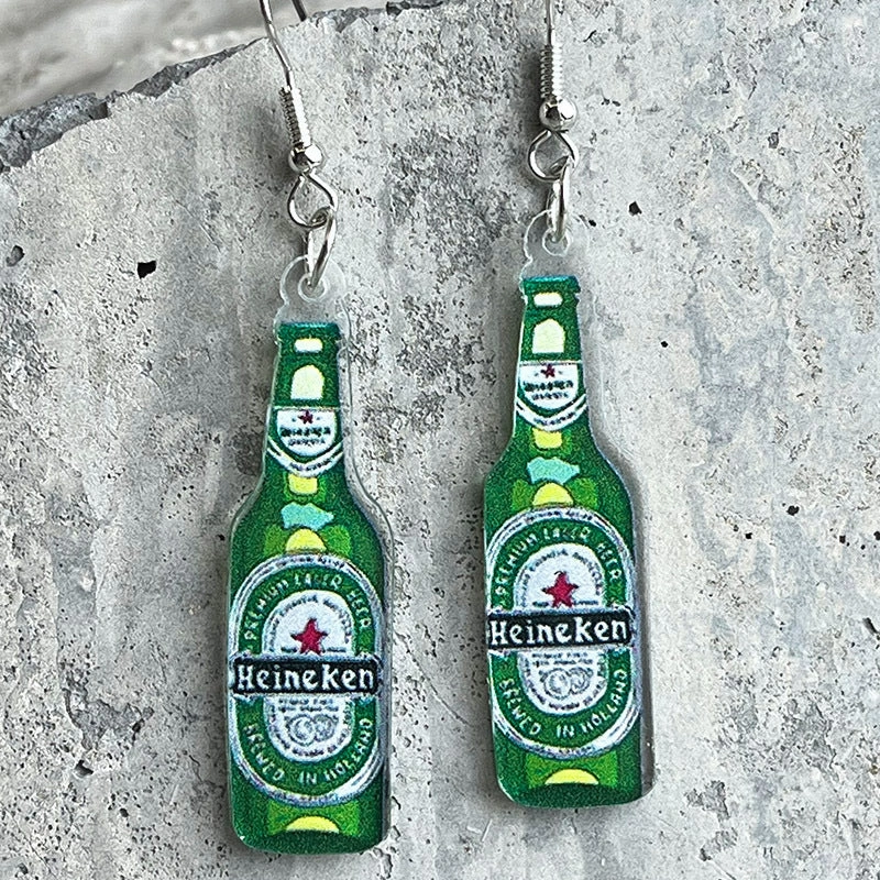 Wholesale 2pair/pack Beer Red Wine Wedding Party Earrings