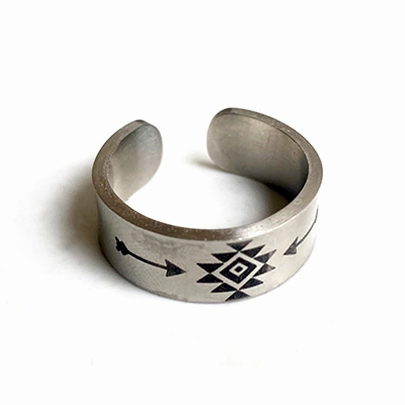 Wholesale 2pair/pack Stainless Steel Western Bull Head Rings One Pack of Three