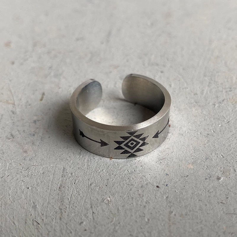 Wholesale 2pair/pack Stainless Steel Western Bull Head Rings One Pack of Three