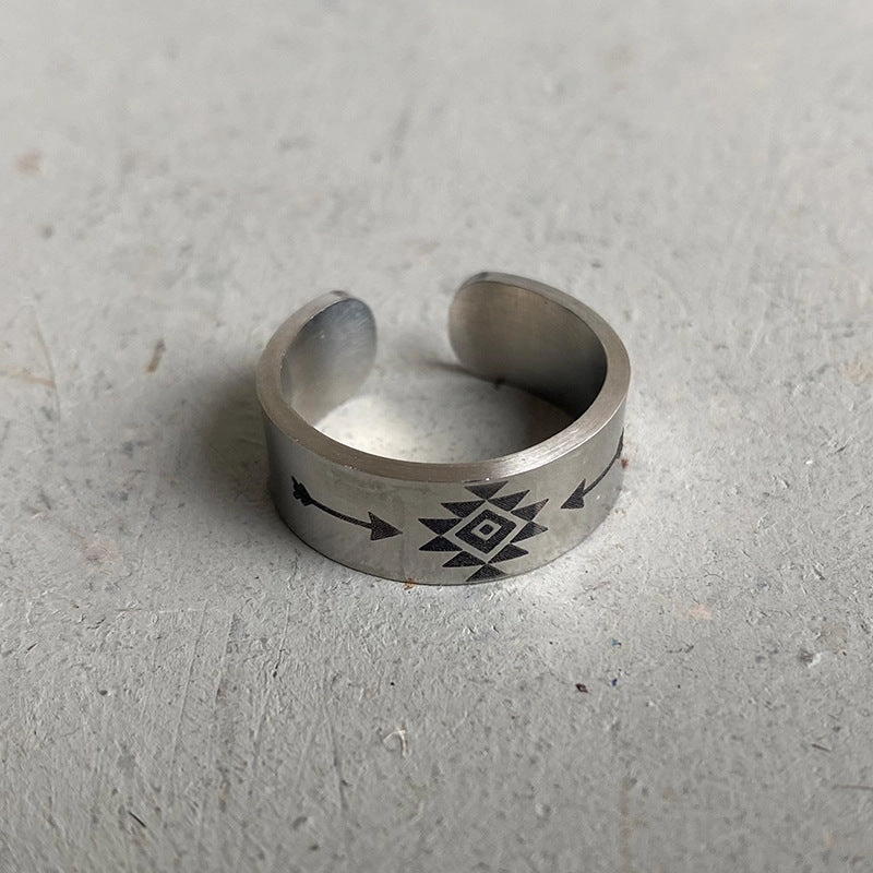Wholesale 2pair/pack Stainless Steel Western Bull Head Rings One Pack of Three
