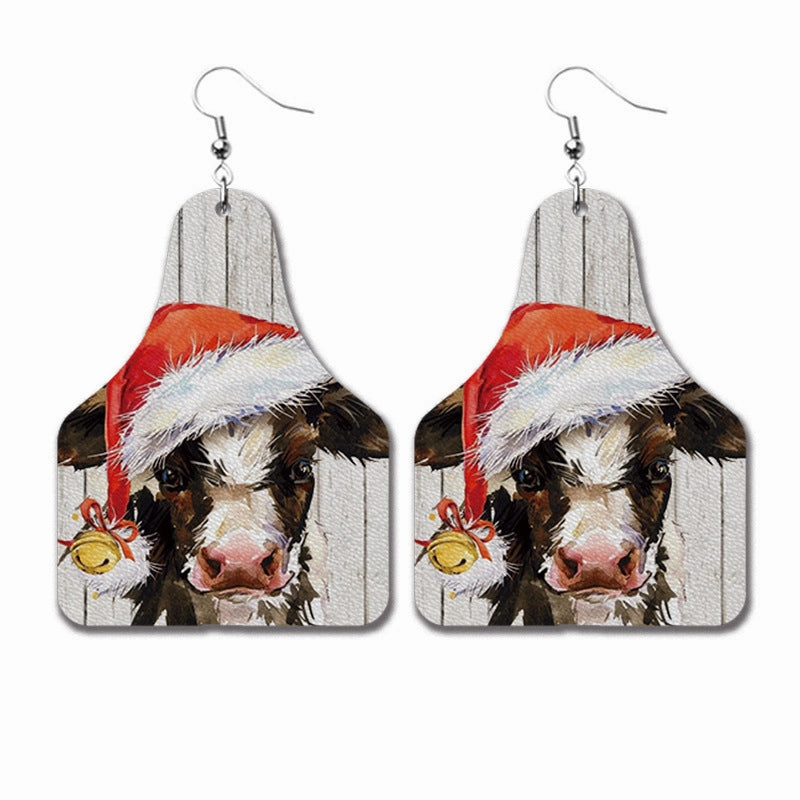 Wholesale 2Pairs/Pack Cow Leather Earrings