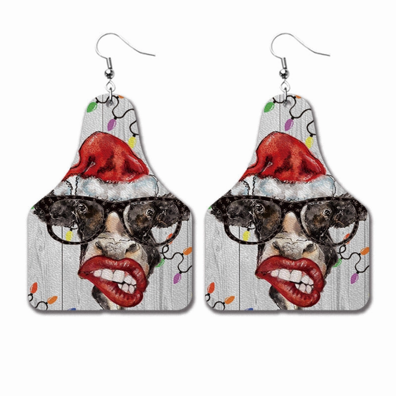 Wholesale 2Pairs/Pack Cow Leather Earrings