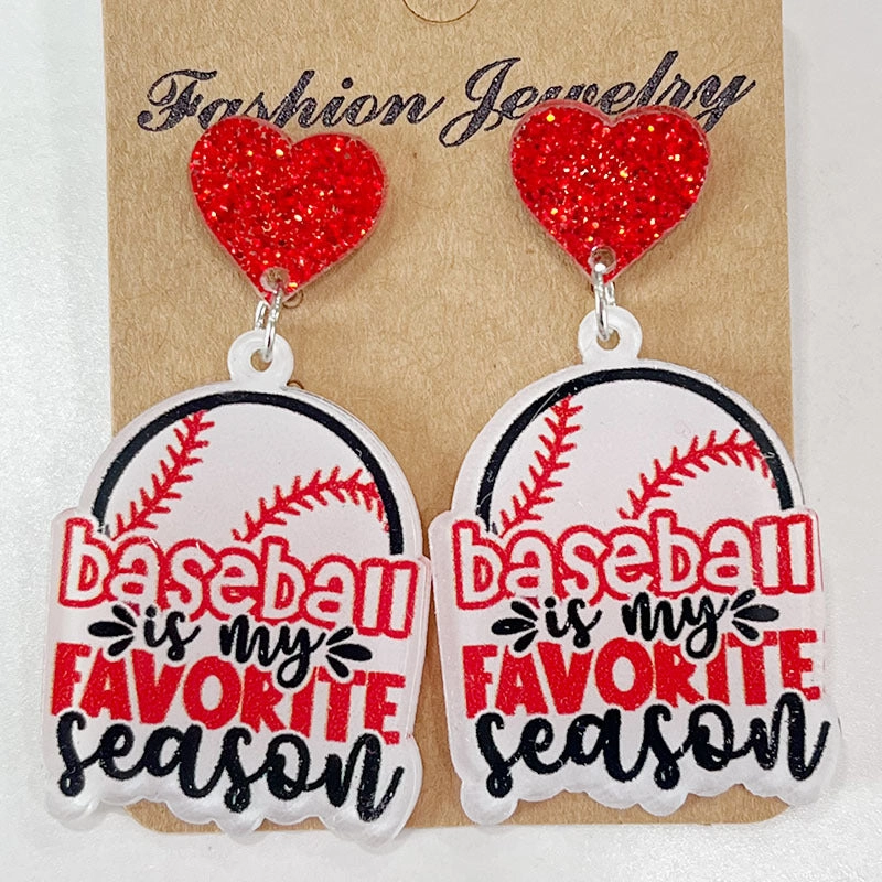 Wholesale 2pairs/pack Football Rugby Baseball MOM Earrings