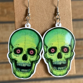 Wholesale 2pairs/pack Halloween Black Cat Acrylic Earrings