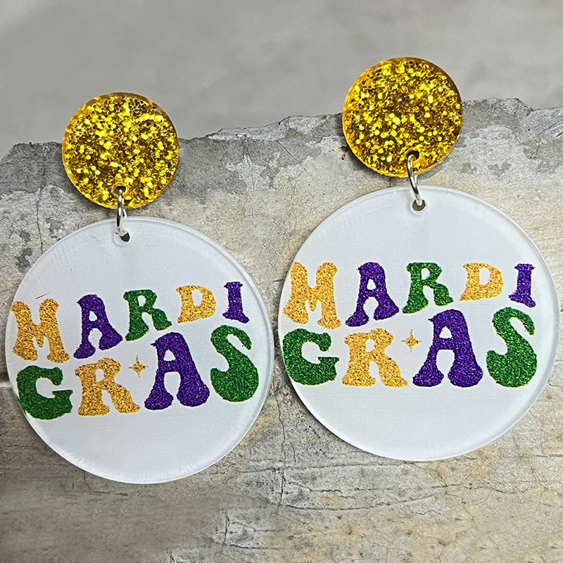 Wholesale 2pairs/pack Mask Drops Acrylic Earrings