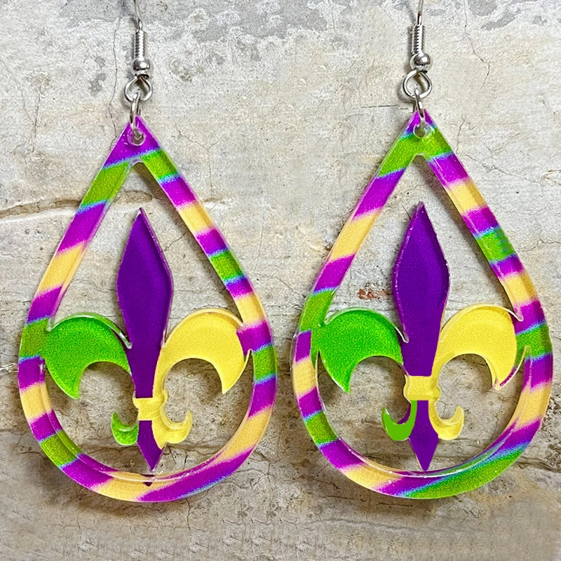 Wholesale 2pairs/pack Mask Drops Acrylic Earrings