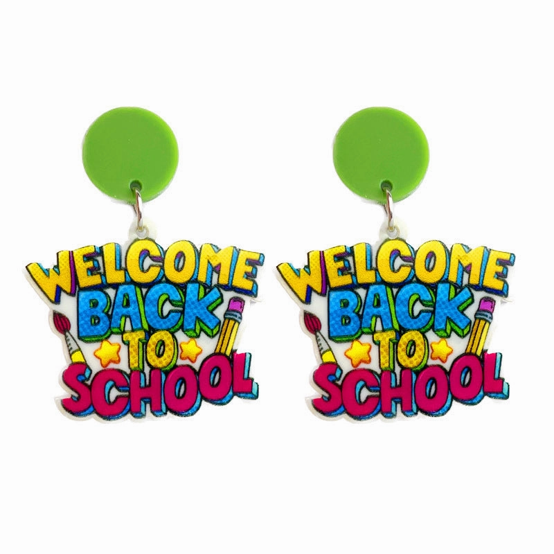 Wholesale 2pairs/pack Pencil Color Acrylic Earrings