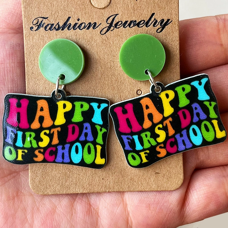 Wholesale 2pairs/pack Pencil Color Acrylic Earrings