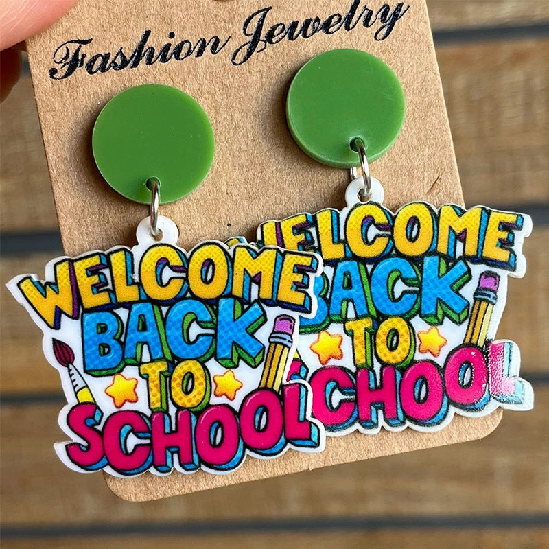Wholesale 2pairs/pack Pencil Color Acrylic Earrings