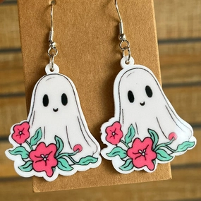 Wholesale 2pairs/pack Pumpkin Ghost Acrylic Earrings