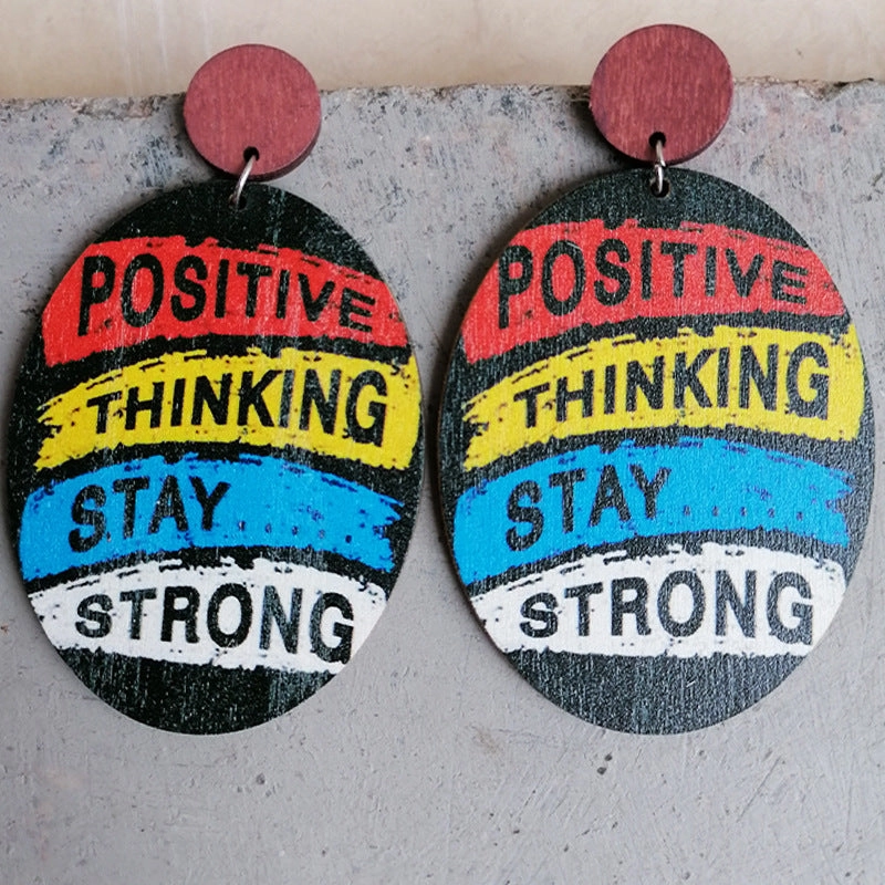 Wholesale 2Pairs/Pack Rainbow Nurse Wood Earrings
