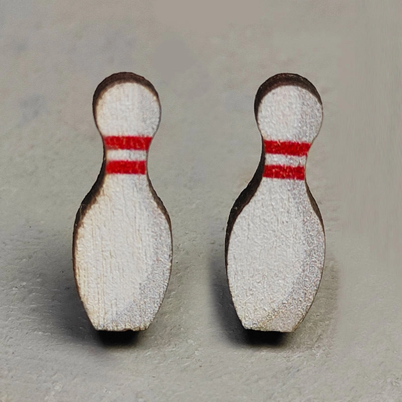 Wholesale 2Pairs/Pack Sports Leather Ear Studs