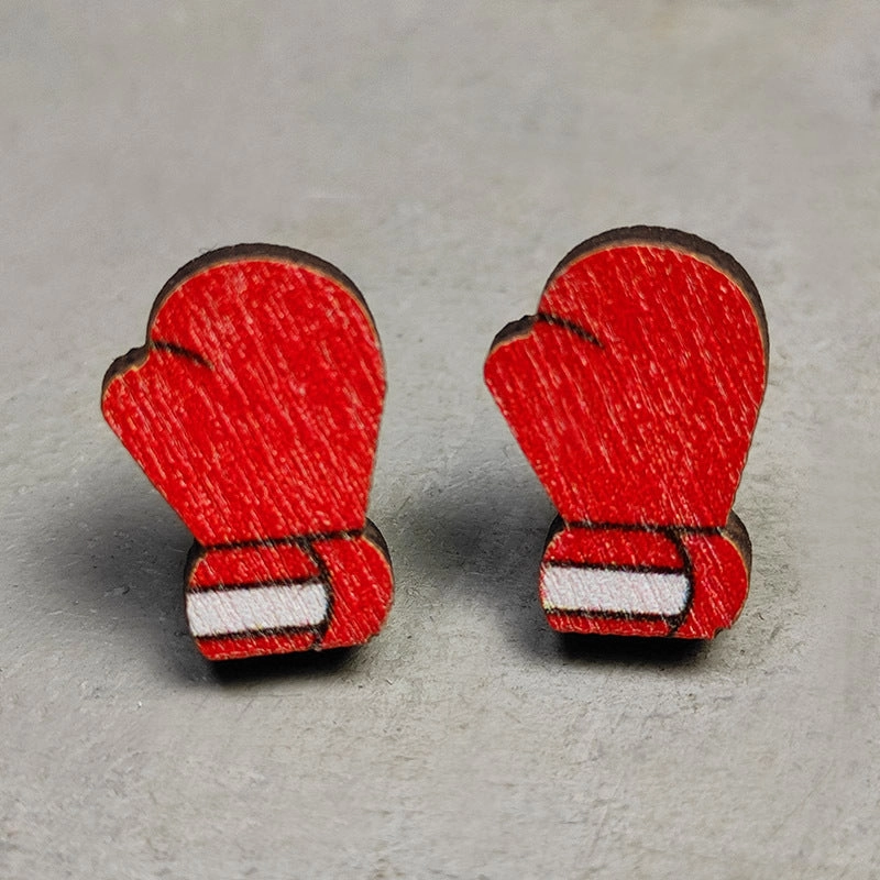 Wholesale 2Pairs/Pack Sports Leather Ear Studs