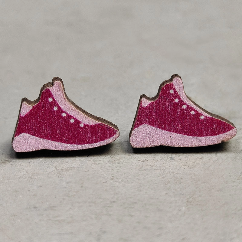 Wholesale 2Pairs/Pack Sports Leather Ear Studs