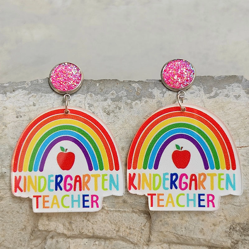 Wholesale 2Pairs/Pack Teacher's Day Acrylic Ear Studs