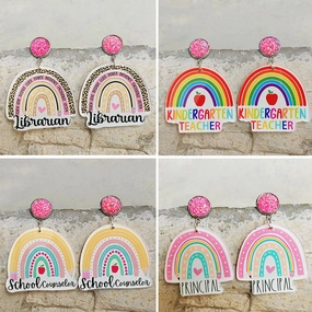Wholesale 2Pairs/Pack Teacher's Day Acrylic Ear Studs