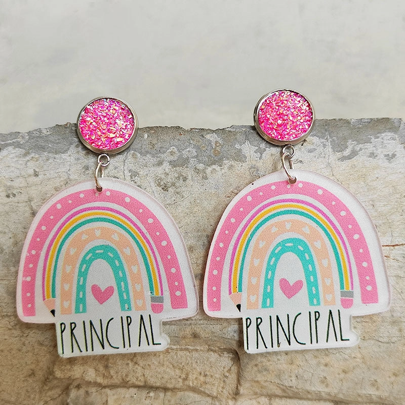 Wholesale 2Pairs/Pack Teacher's Day Acrylic Ear Studs