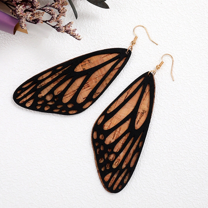 Wholesale 2Pairs/Pack Vintage Distressed Leather Western Sunflower Earrings