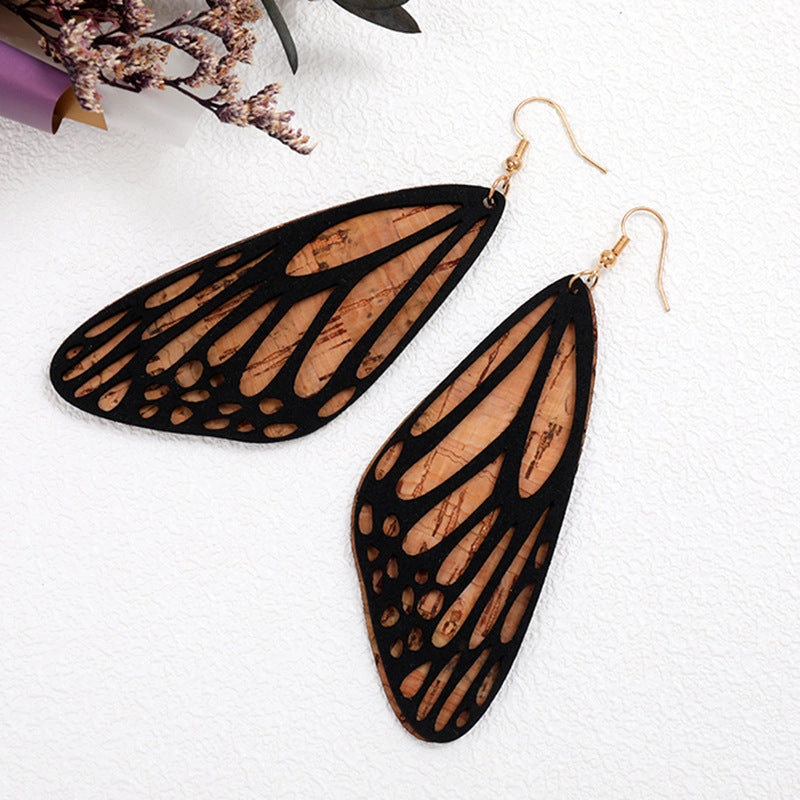 Wholesale 2Pairs/Pack Vintage Distressed Leather Western Sunflower Earrings