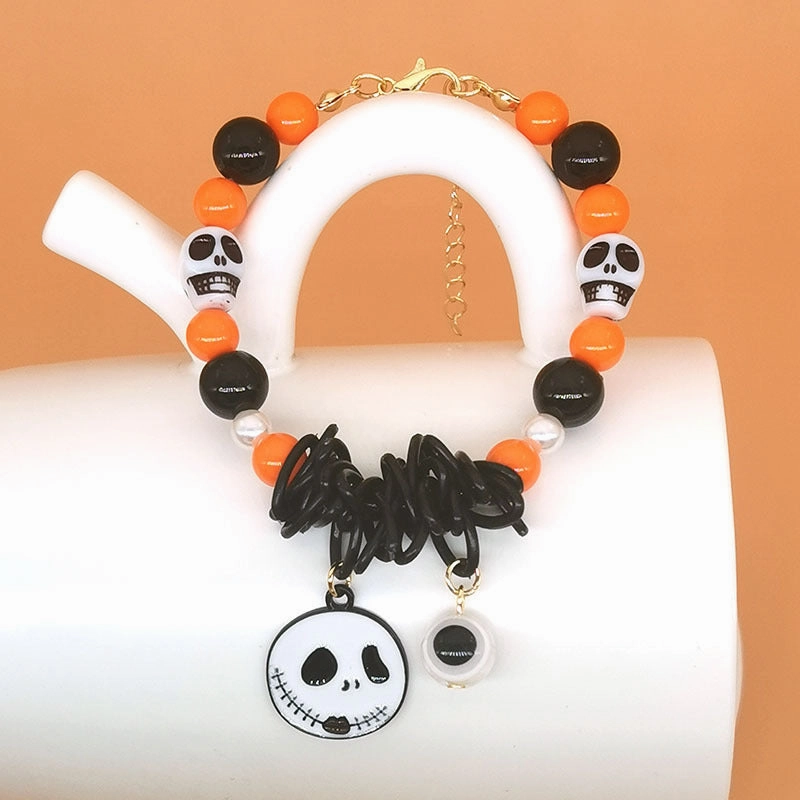Wholesale 2PCS Halloween Pumpkin Ghost Alloy Bracelet