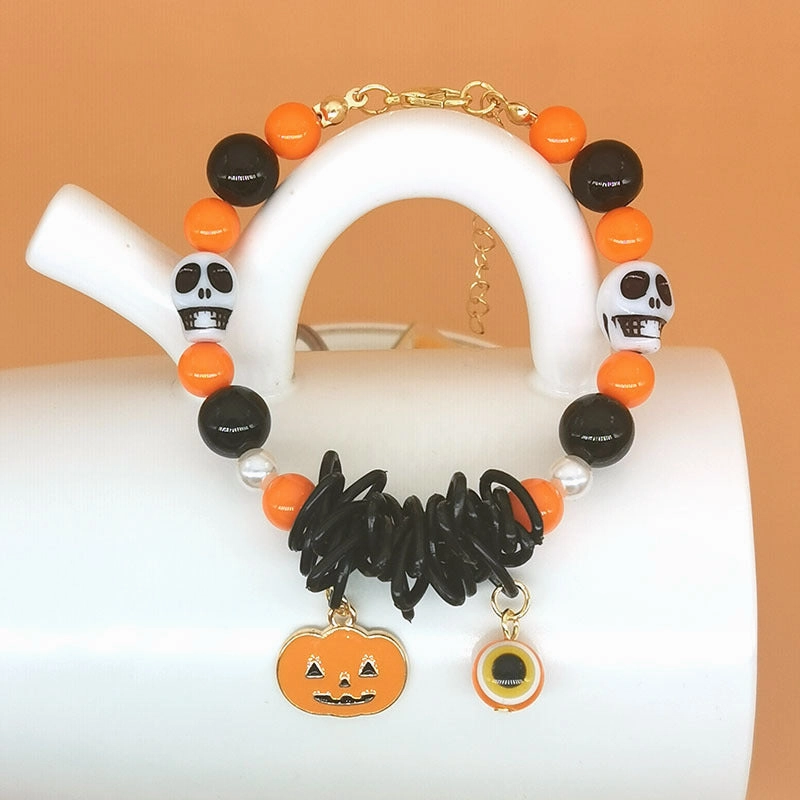 Wholesale 2PCS Halloween Pumpkin Ghost Alloy Bracelet