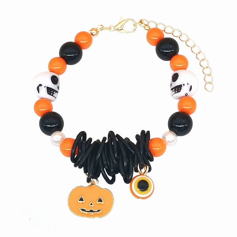 Wholesale 2PCS Halloween Pumpkin Ghost Alloy Bracelet