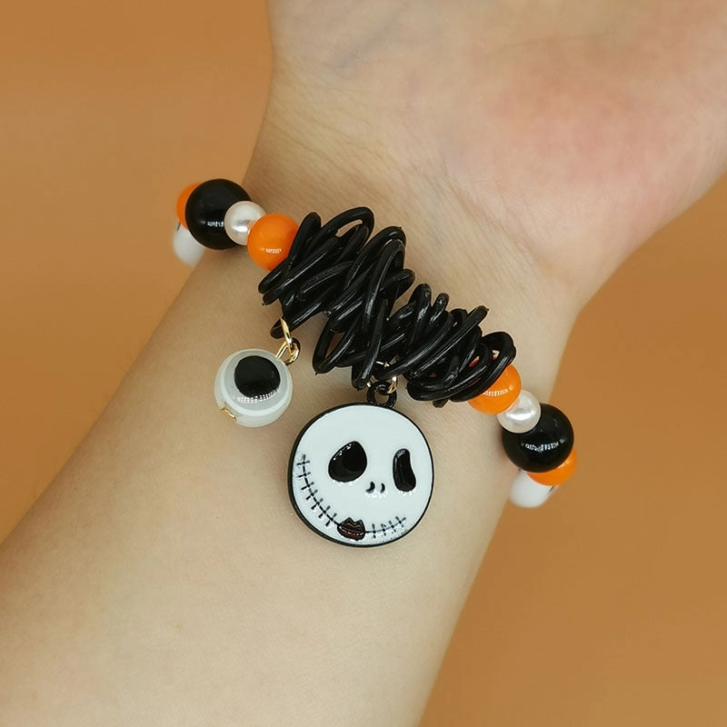 Wholesale 2PCS Halloween Pumpkin Ghost Alloy Bracelet