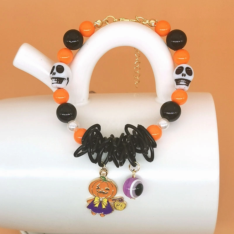 Wholesale 2PCS Halloween Pumpkin Ghost Alloy Bracelet