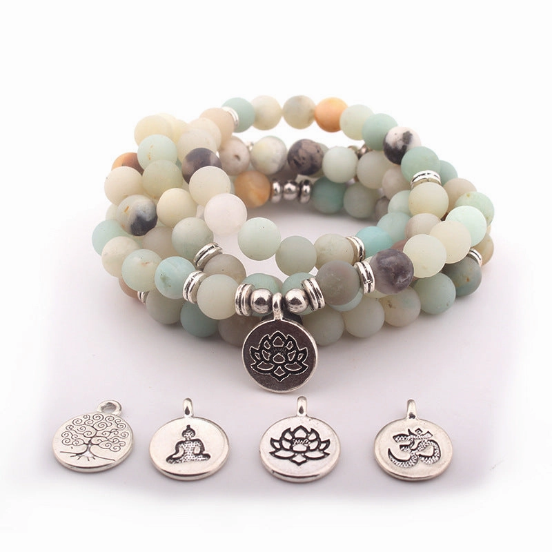 Wholesale 2PCS Lazurite Colorful Lotus Bracelet