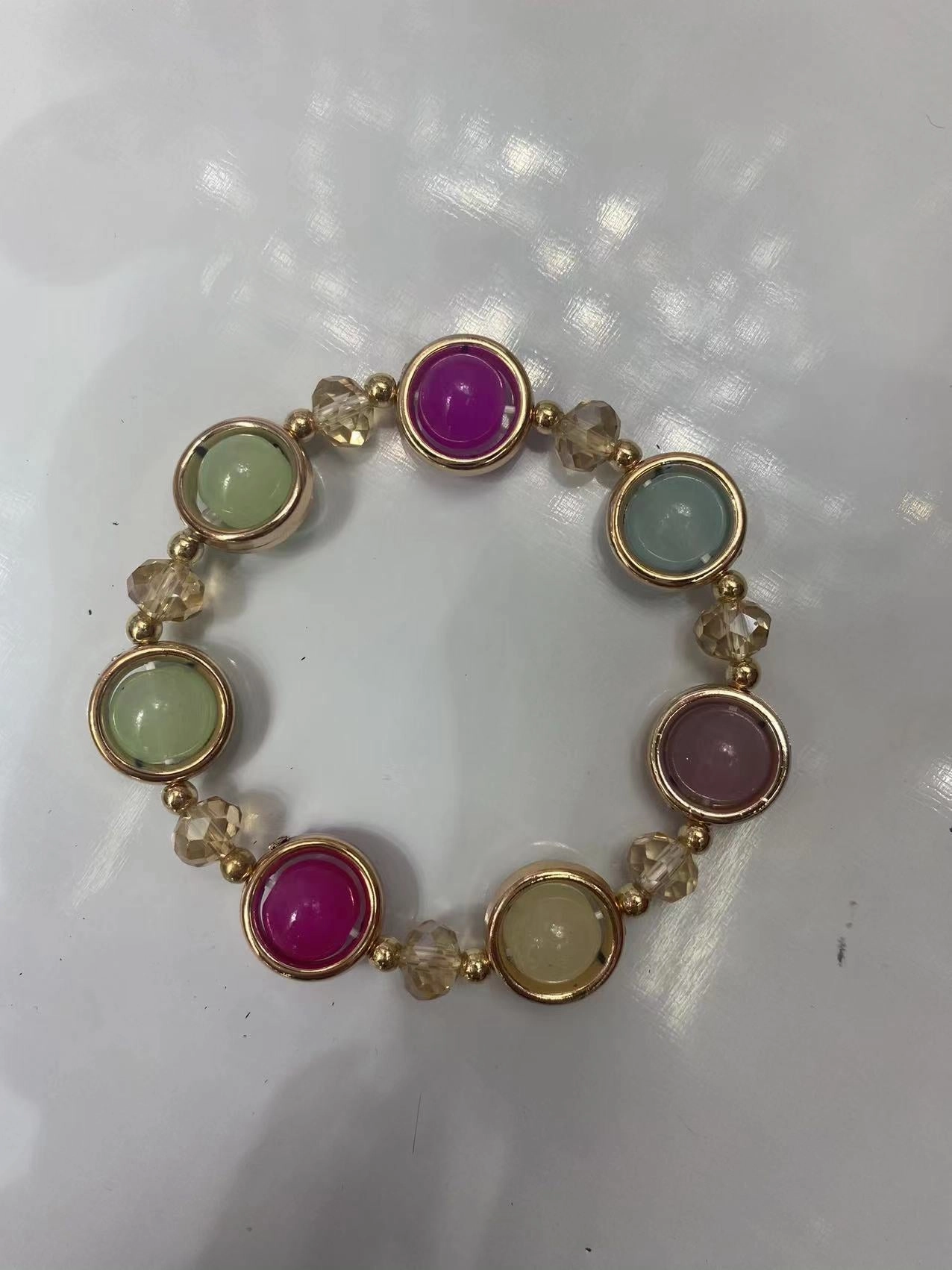 Wholesale 2pcs Multicolor Crystal Glass Beads Bracelet
