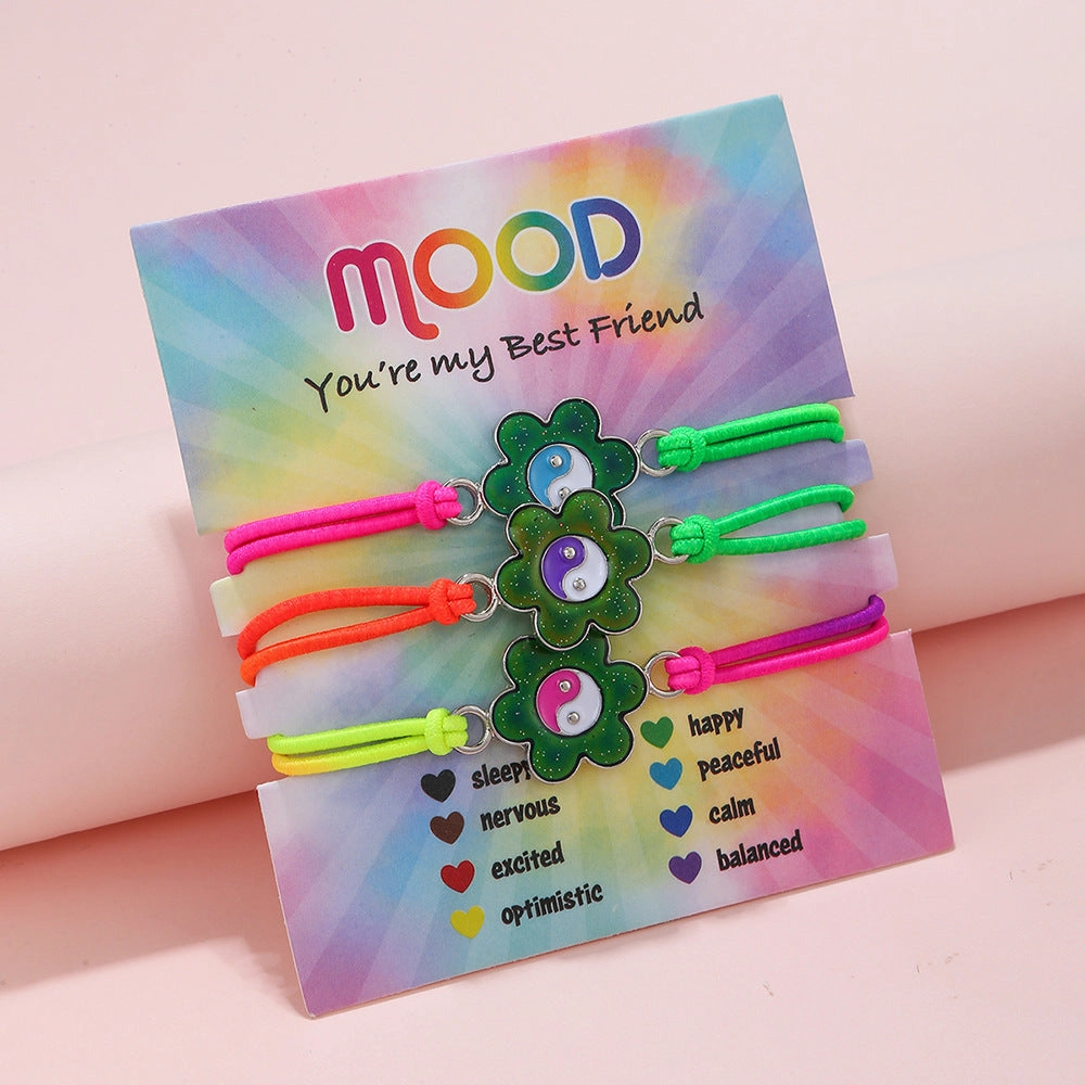 Wholesale 2pcs Temperature Sensitive Color Change Drip Oil Unicorn Bracelet