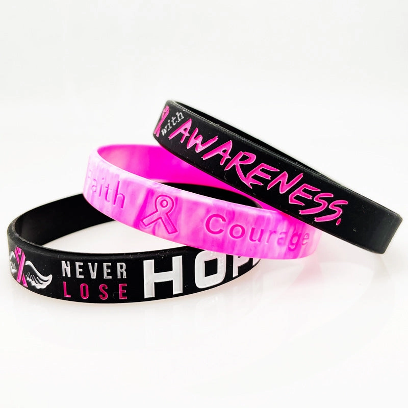 Wholesale 300PCS Breast Care Silicone Bracelet