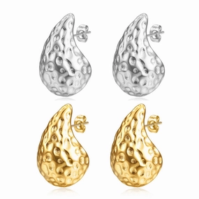 Wholesale 304 Stainless Steel Drop Pattern Earrings
