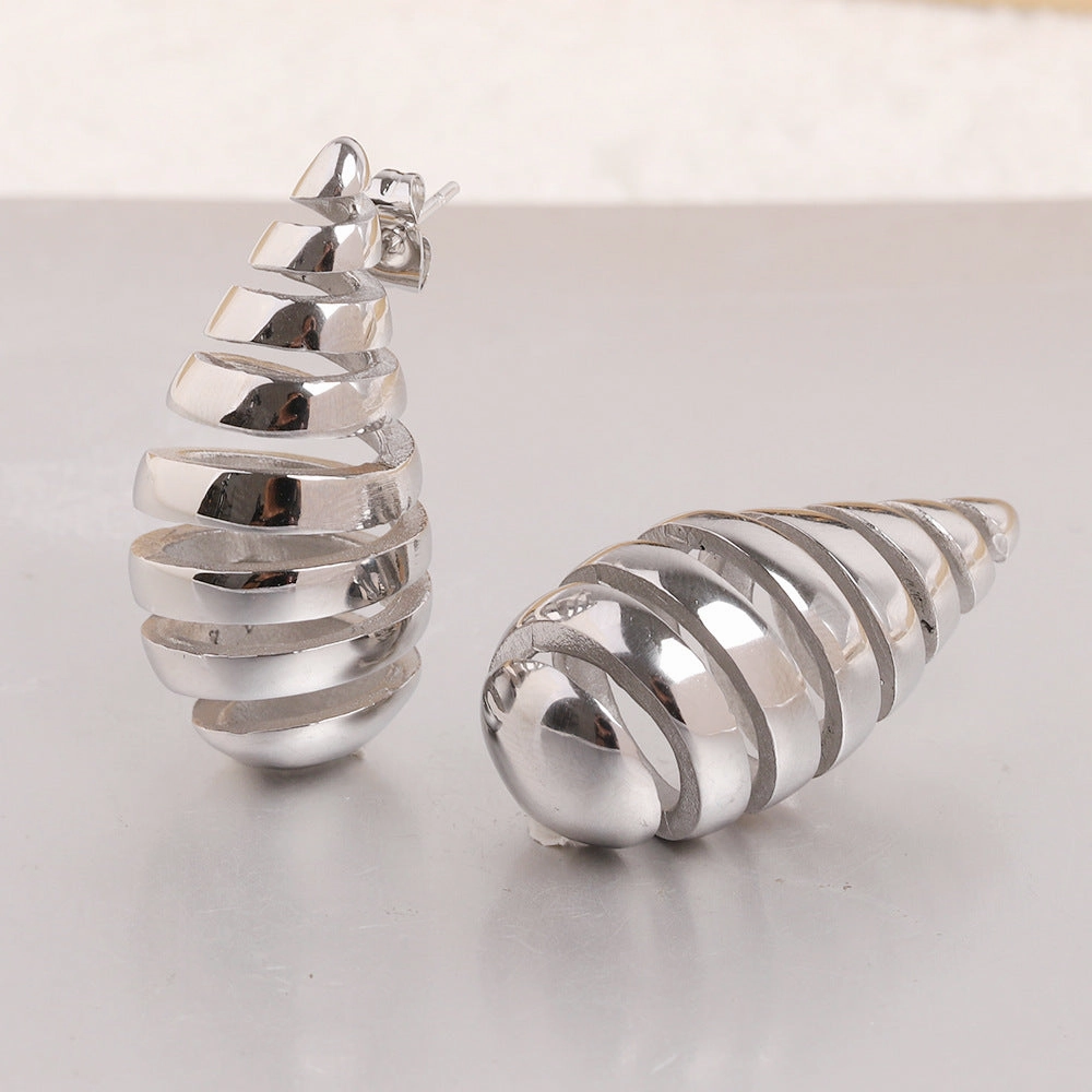 Wholesale 304 Stainless Steel Drop Pattern Earrings