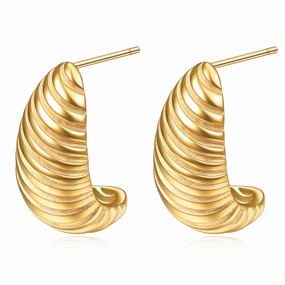 Wholesale 304 Stainless Steel Drop Pattern Earrings